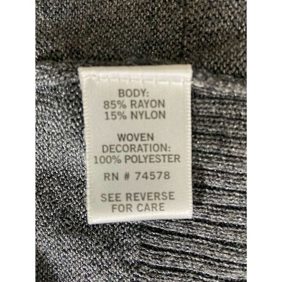 Cache‎ Sleeveless Sequined Gray Cardigan Sweater Vest Women’s Size Small - Picture 5 of 5